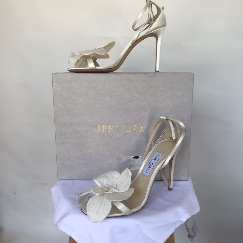 JIMMY CHOO AURELIA SATIN SANDALS